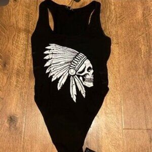 DDD Apache closed back black bodysuit